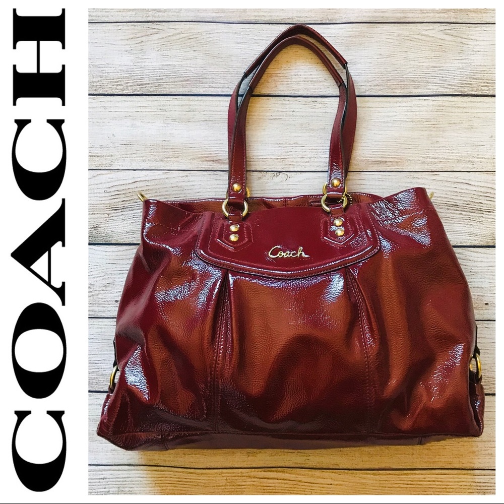 Coach | Dark Red Patent Leather Handbag